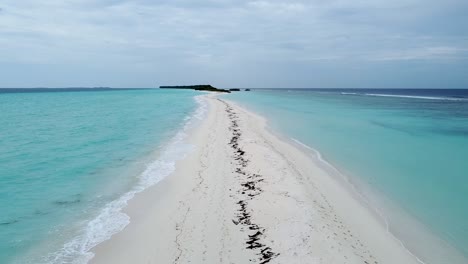 dhigurah is one of the inhabited islands of alif dhaal atoll in maldives, beautiful drone clip