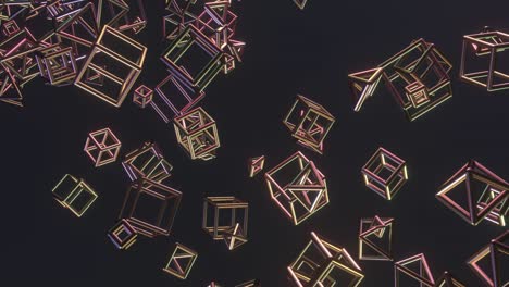 forma futurista, vuelo, animación de un objeto abstracto. fondo de concepto de tecnología dinámica.