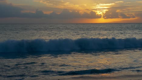 sunset over the ocean beach