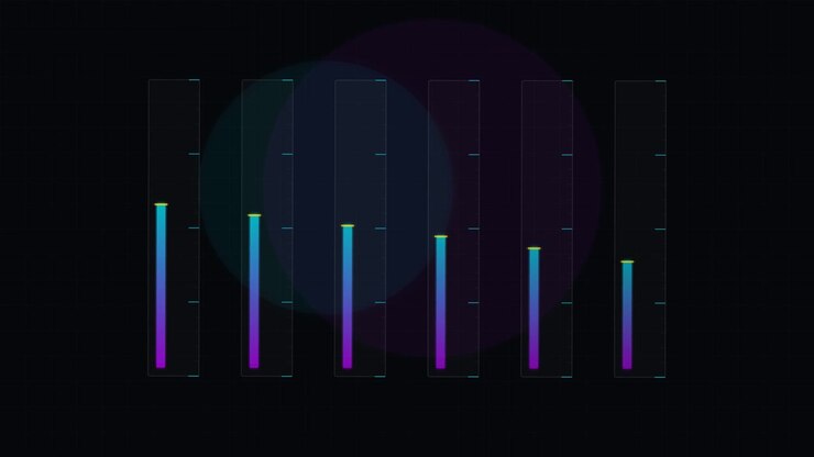 Digital Data Visualization with Animated Gradient Bar Graphs