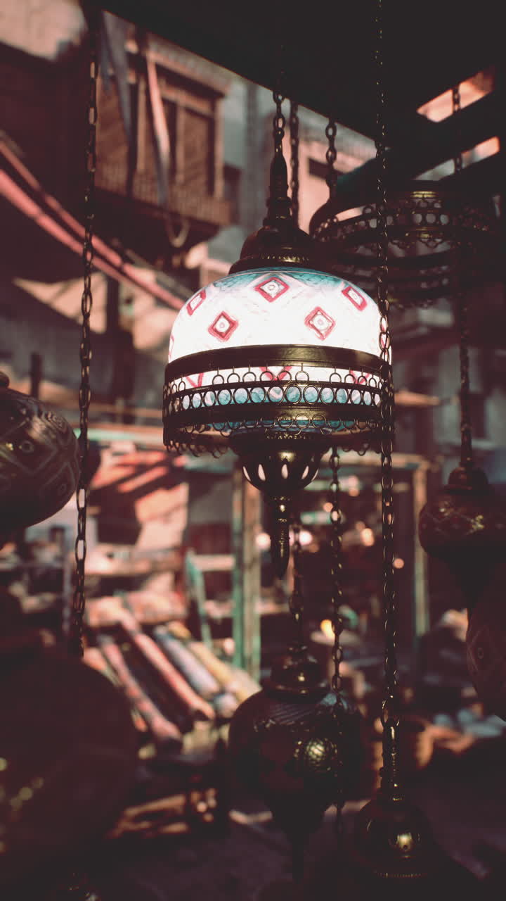 Chandelier hanging from store ceiling