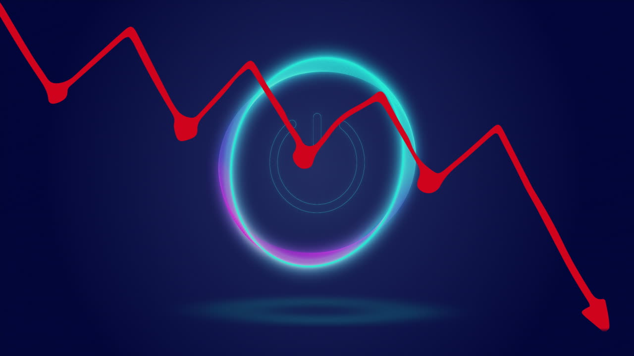 Animation of data processing over off button