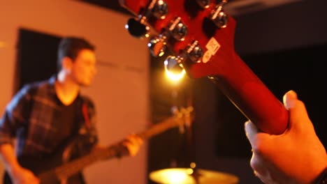 band performing in studio