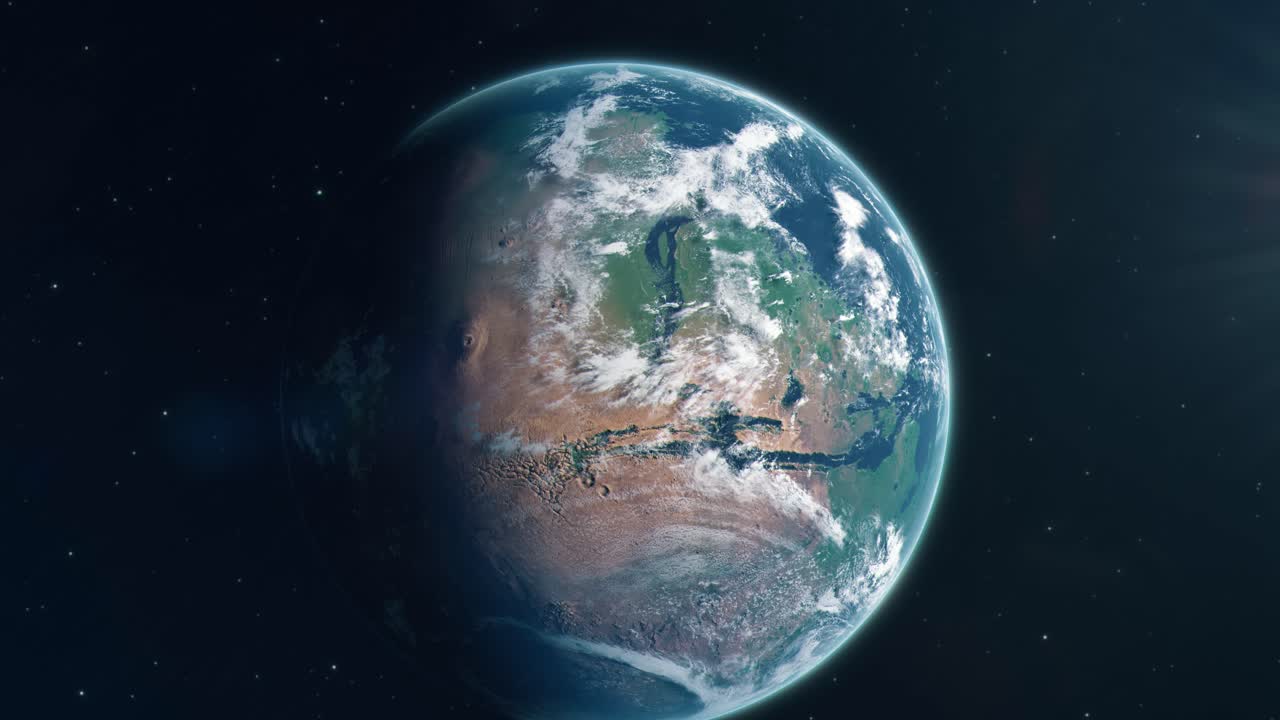 orbitando el exuberante antiguo marte cuando soportaba la vida