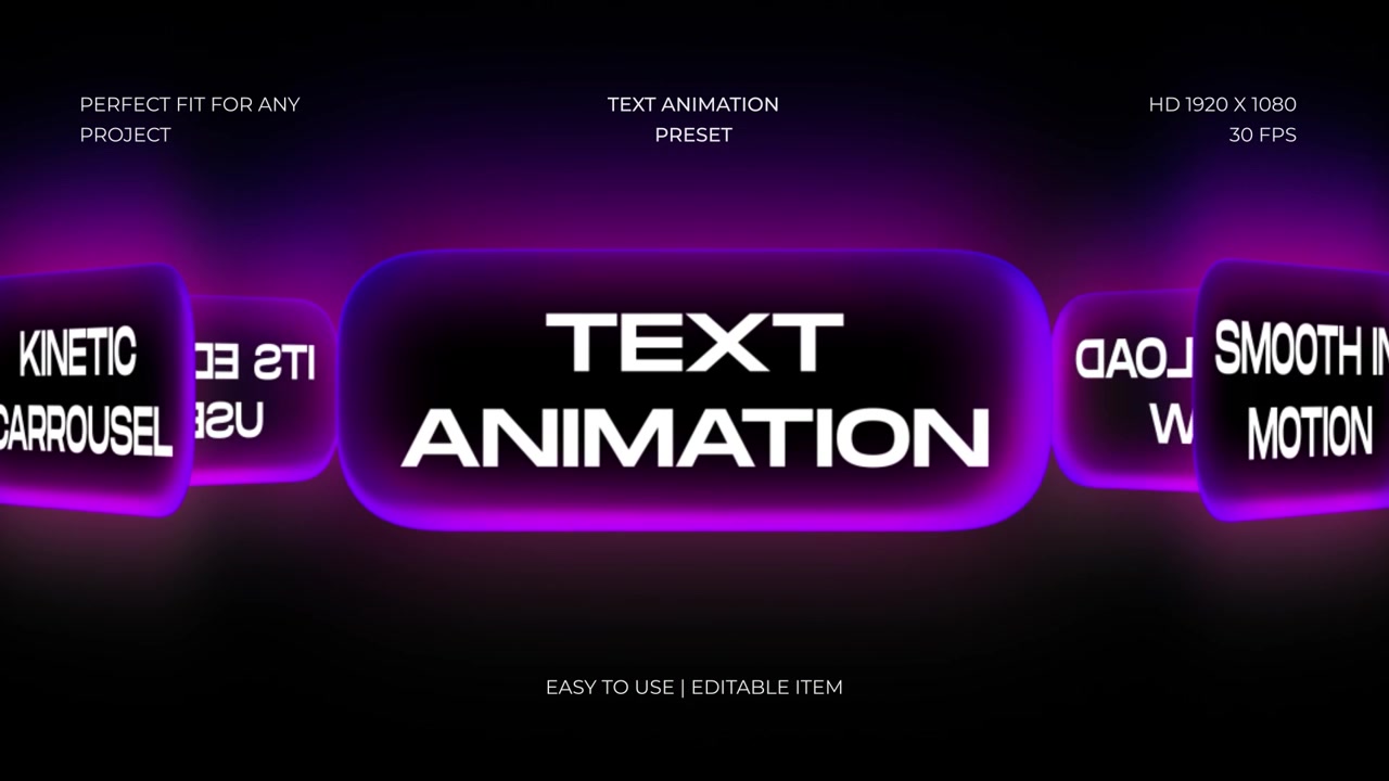 Kinetic Carrousel Text Animation
