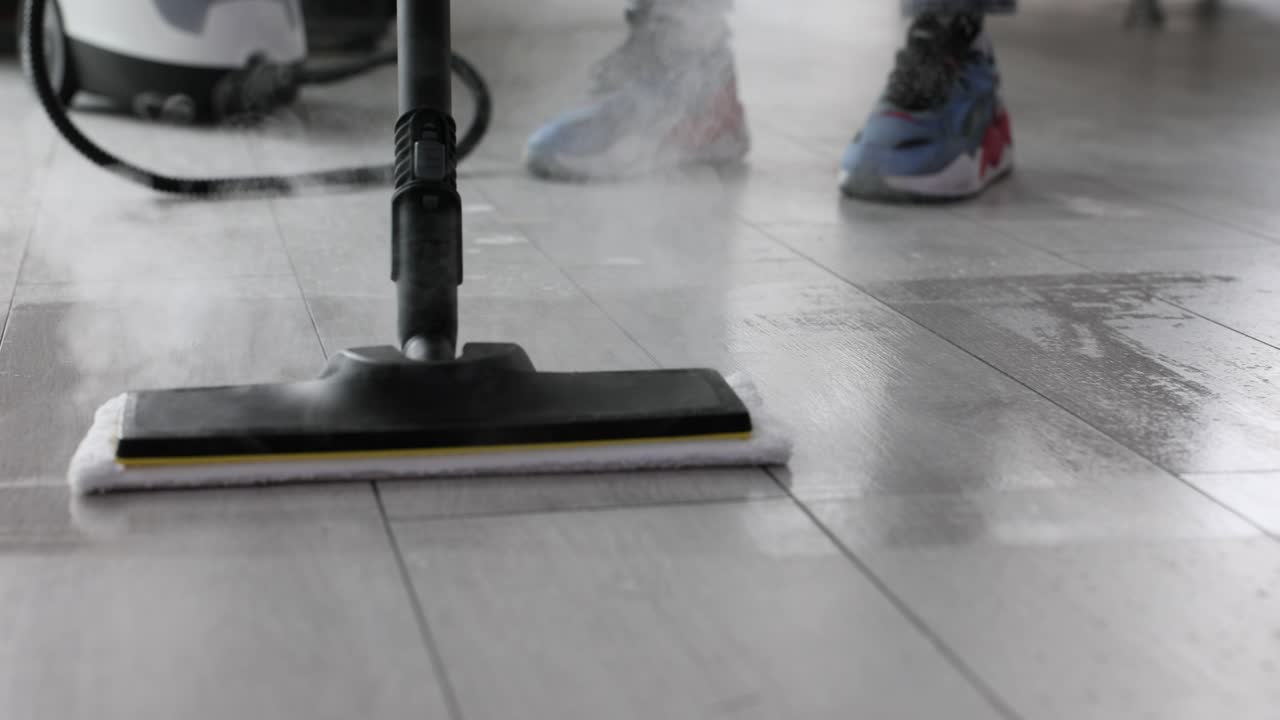 Steam Cleaning a Floor