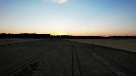 Perfekter-Sonnenuntergang-Sonnenuntergang-über-Dem-Korn