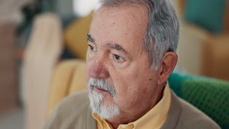 thinking, worry and senior man on a chair