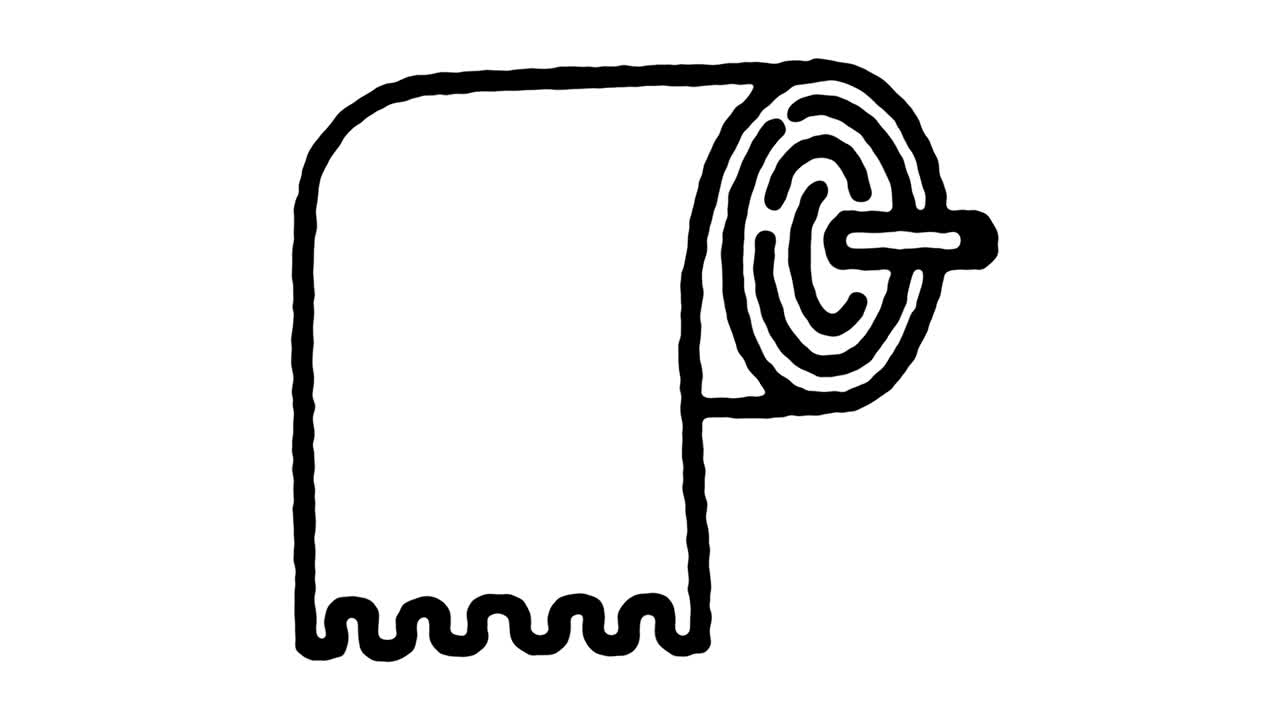 개인 위생 스케치 라인 아이콘 애니메이션