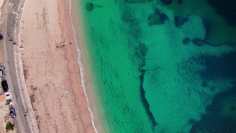 Top-view-of-the-beach-on-the-Atlantic-Ocean