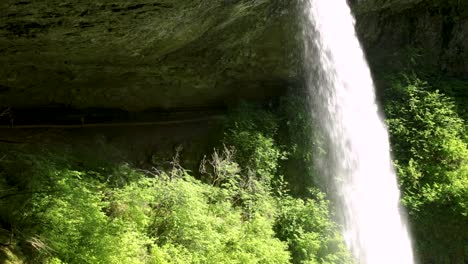 Poderosa-Cascada-En-Las-Cataratas-Del-Norte-En-El-Parque-Estatal-Silver-Falls-En-Oregón-Durante-El-Día---Tiro-Estático