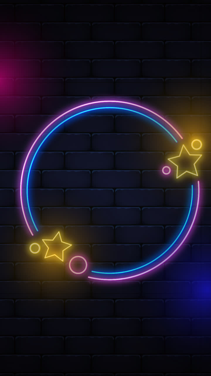 Motion Graphic of Neon frame design