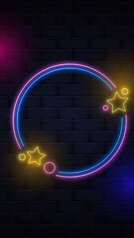 motion graphic of neon frame design