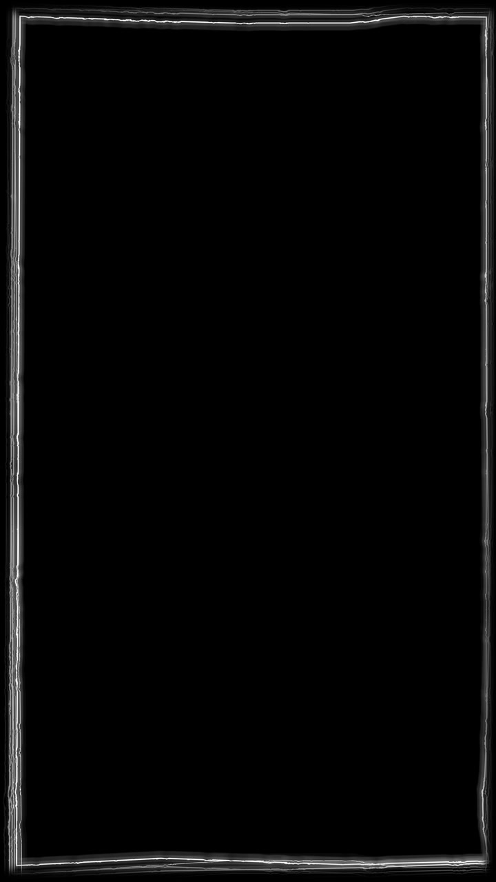 Black glitch border frame background with rough white electric edges empty center space and noisy