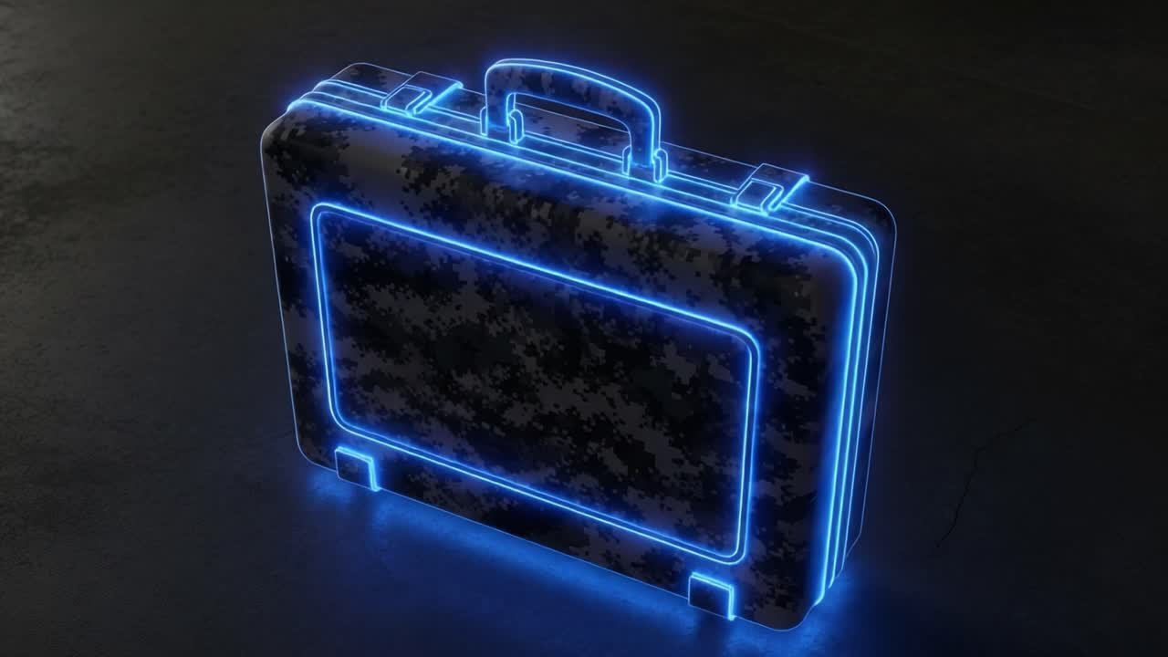 A Stunning Neon-Illuminated Suitcase Showcasing a Modern Design with Innovative Backlighting, Perfect for Travel Enthusiasts and Adventurers Alike