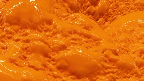 hyper realistic melting glossy and shiny orange formless plastic paint liquid background, abstract background, formless plastic paint liquid, 4k uhd quality, 3d animation, 3d render.