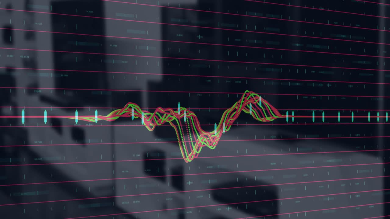 Animation of data processing over empty premises interiors
