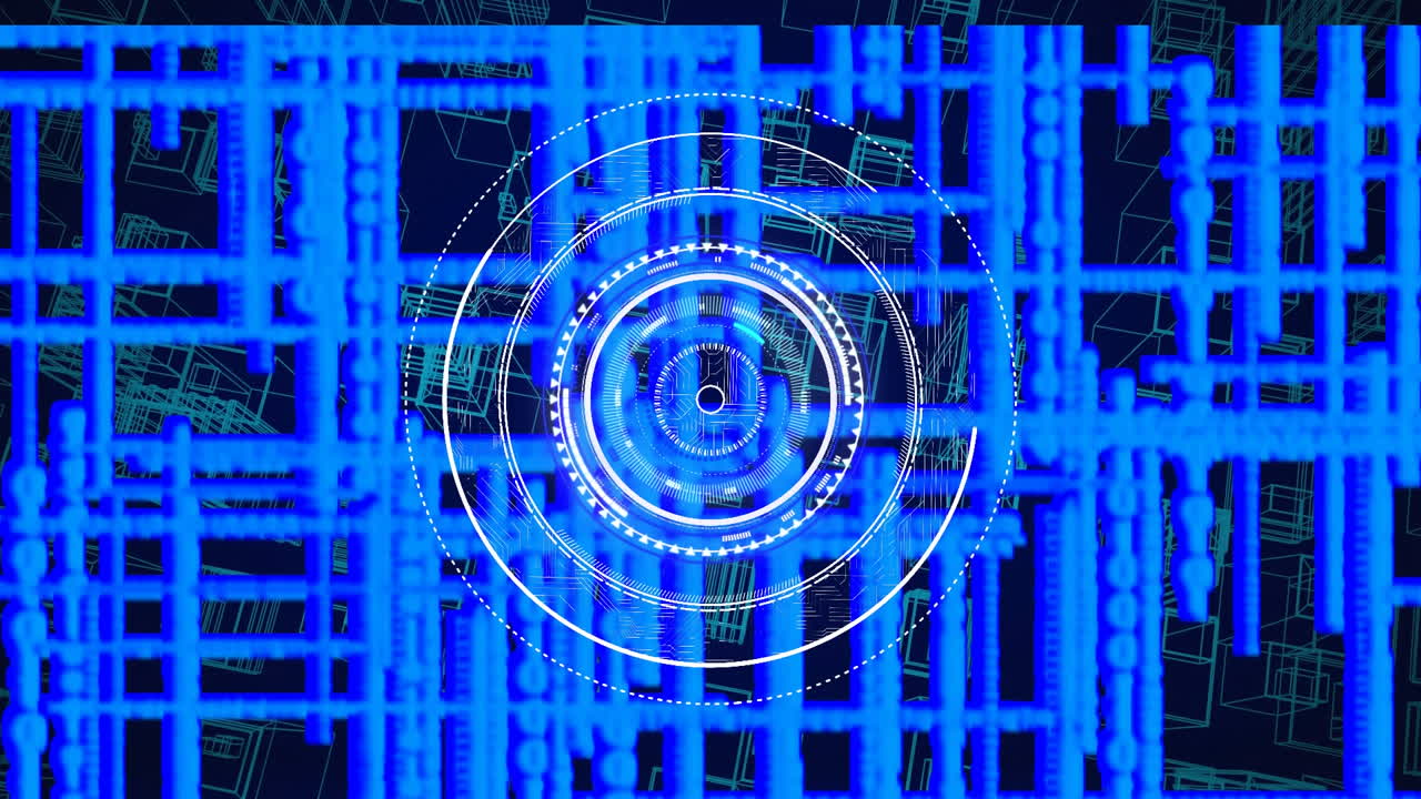 Animation of scope scanning and data processing over grid