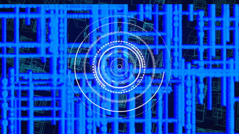 animation of scope scanning and data processing over grid