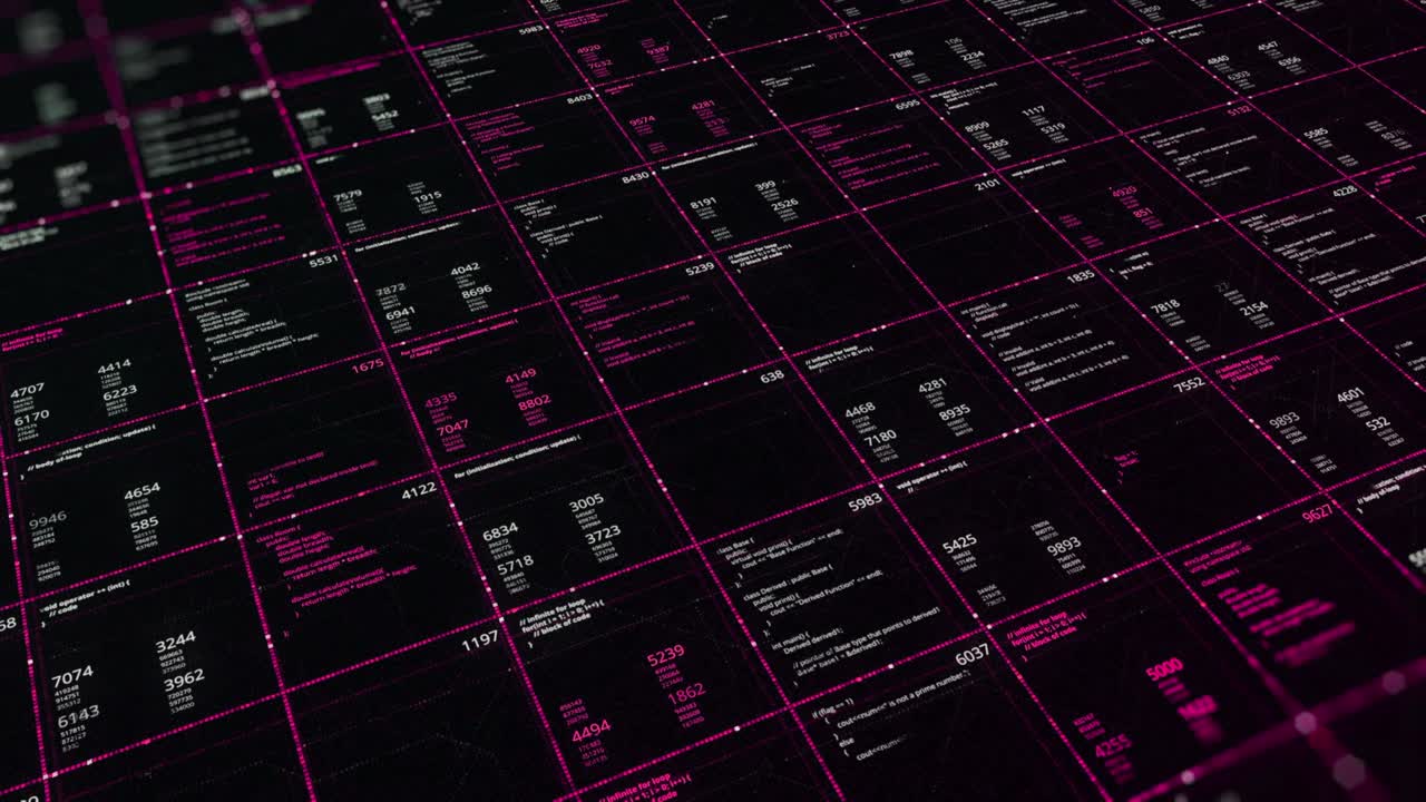 Abstract Digital Data Display