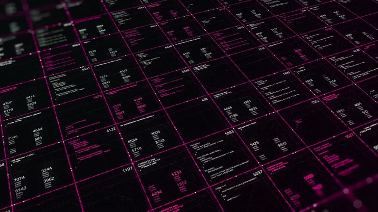 Abstract Digital Data Display