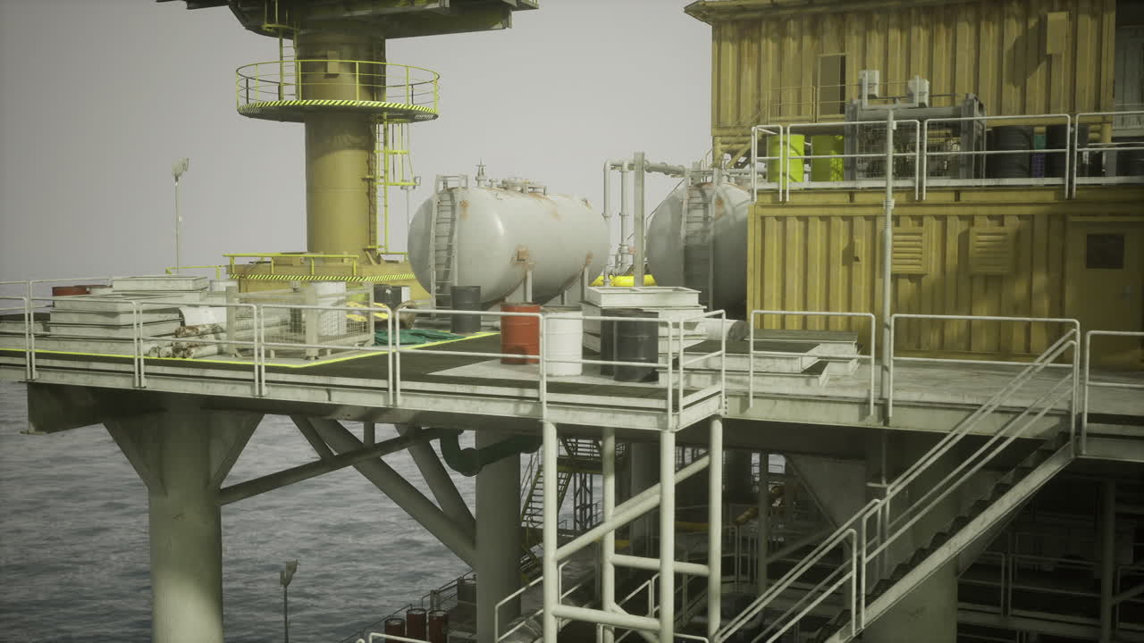 Installationsscene, der fremhæver mandskabets operationer og sikkerhedsforanstaltninger