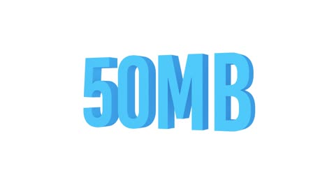 internet speed 50 mb. blue color. alpha channel