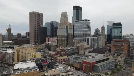 minneapolis minnesota skyline drone video in 4k