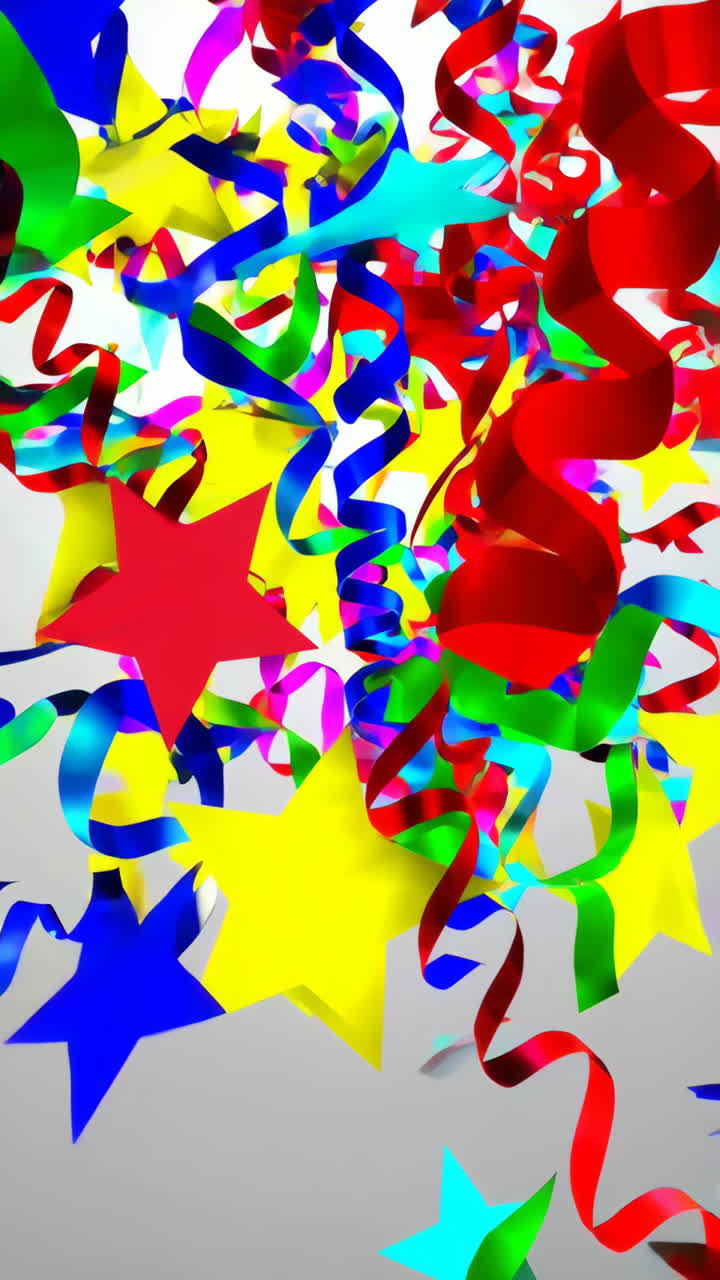 Colorful Confetti and Stars Party Background