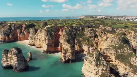 algarve rocky eroded cliffs