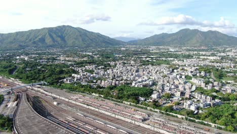 hong kong pat heung mtr maintenance centre, aerial view