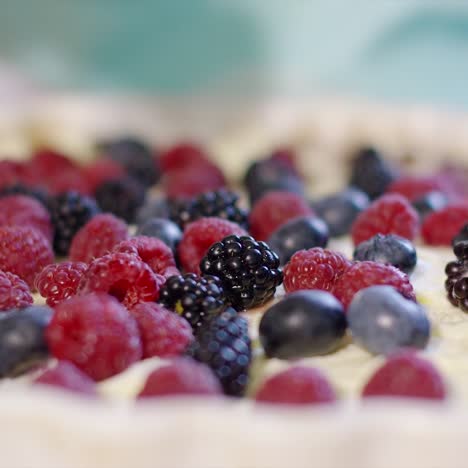 fresh homemade fruit pie with assorted berries