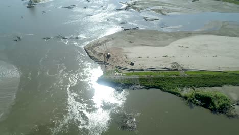 levee breach repair along river