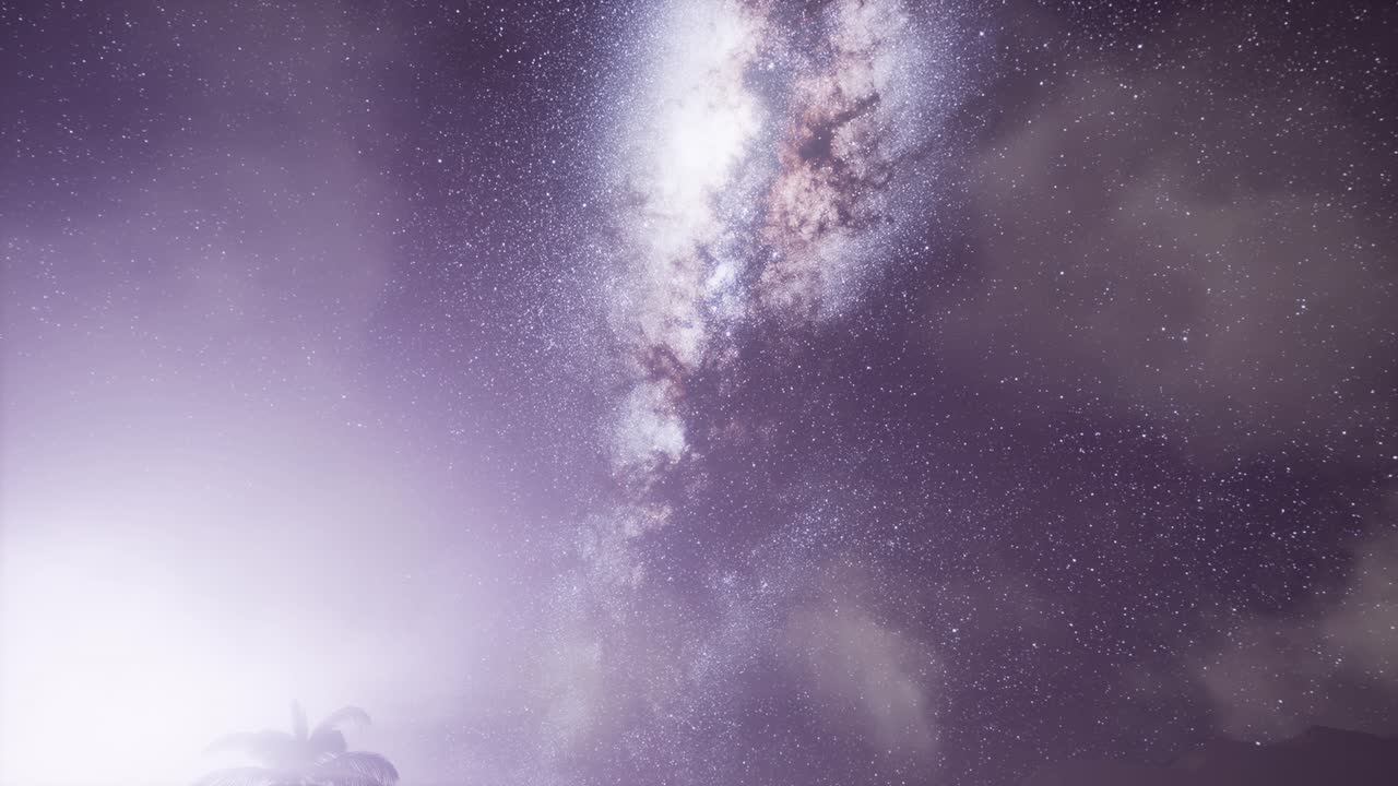 열대 우림 위의 은하계입니다.