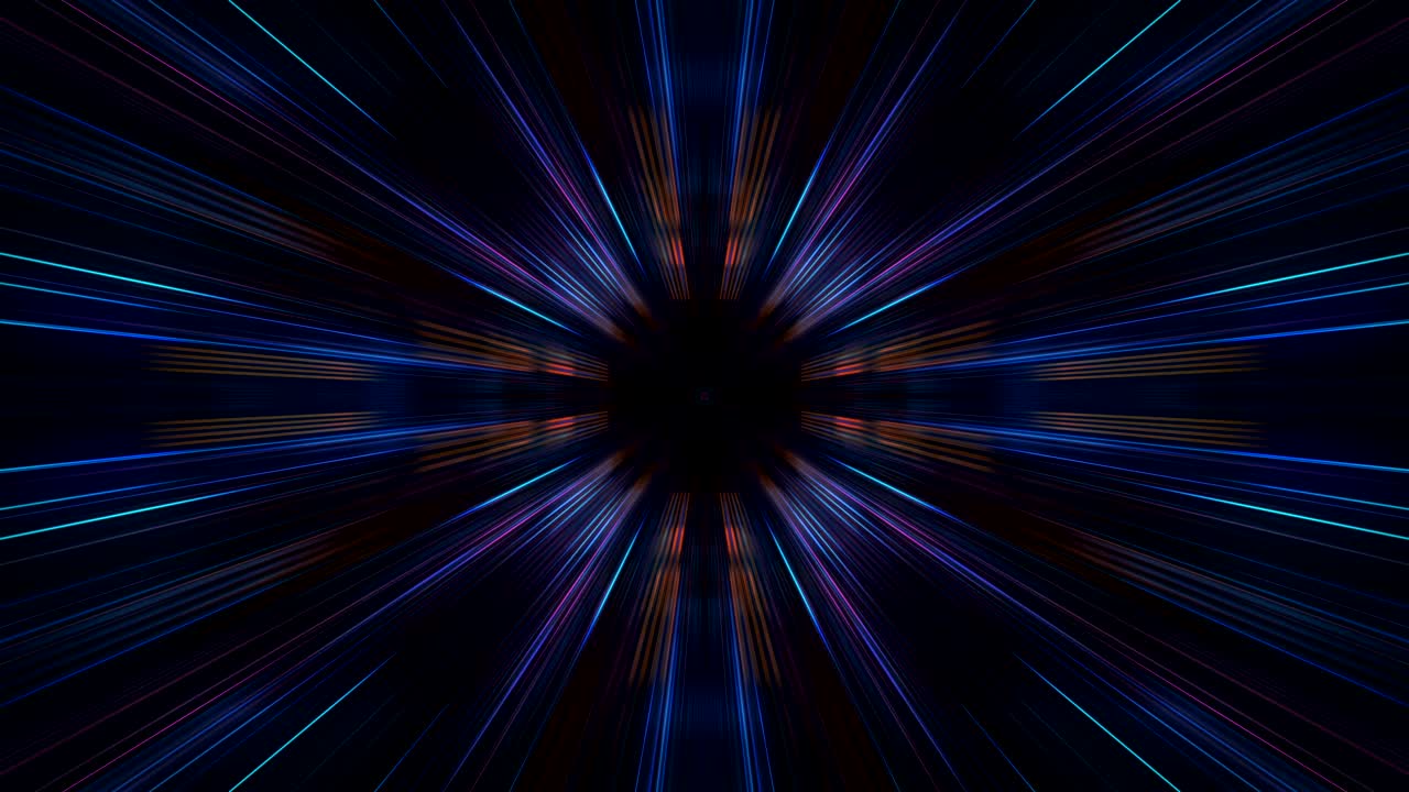 3D Futuristic warp speed abstract business and technology concept