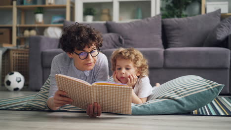 mother and child reading together
