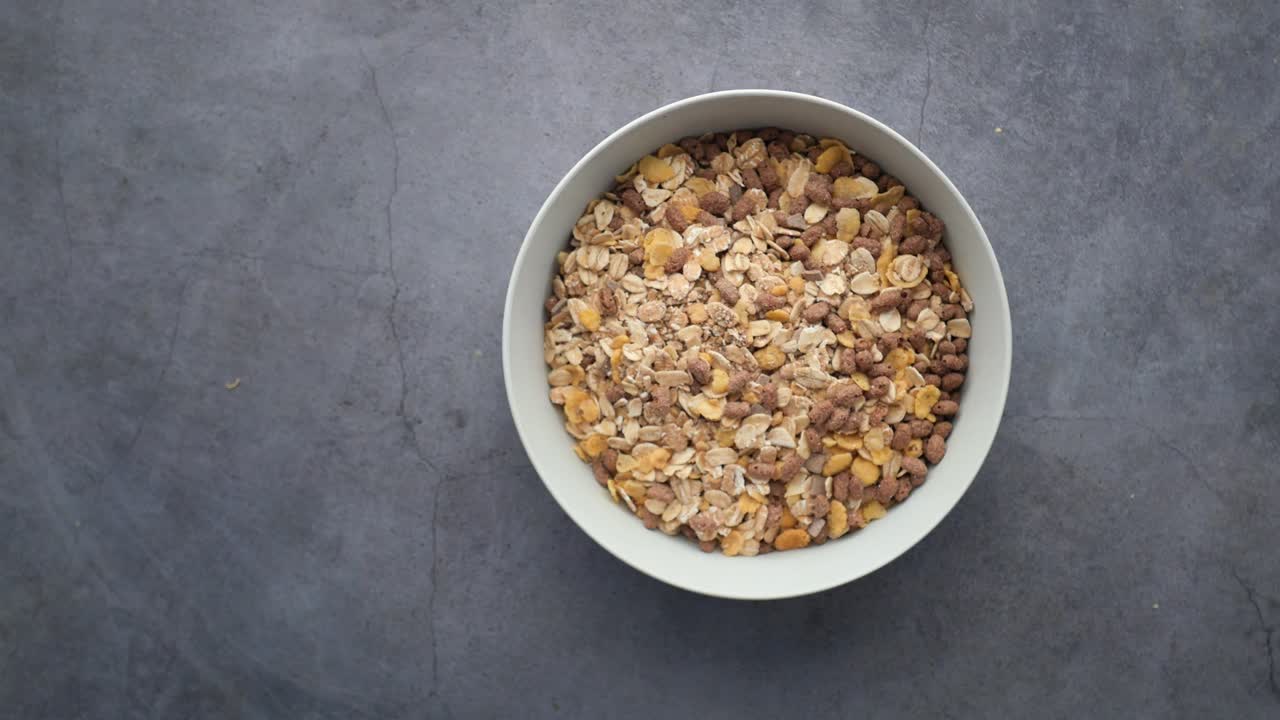 cuenco de cereal de muesli
