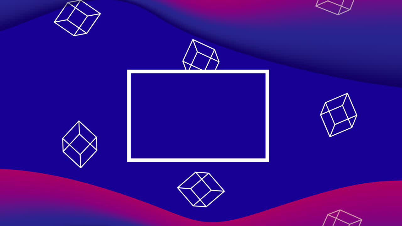 colores y figuras geométricas animación con marco cuadrado