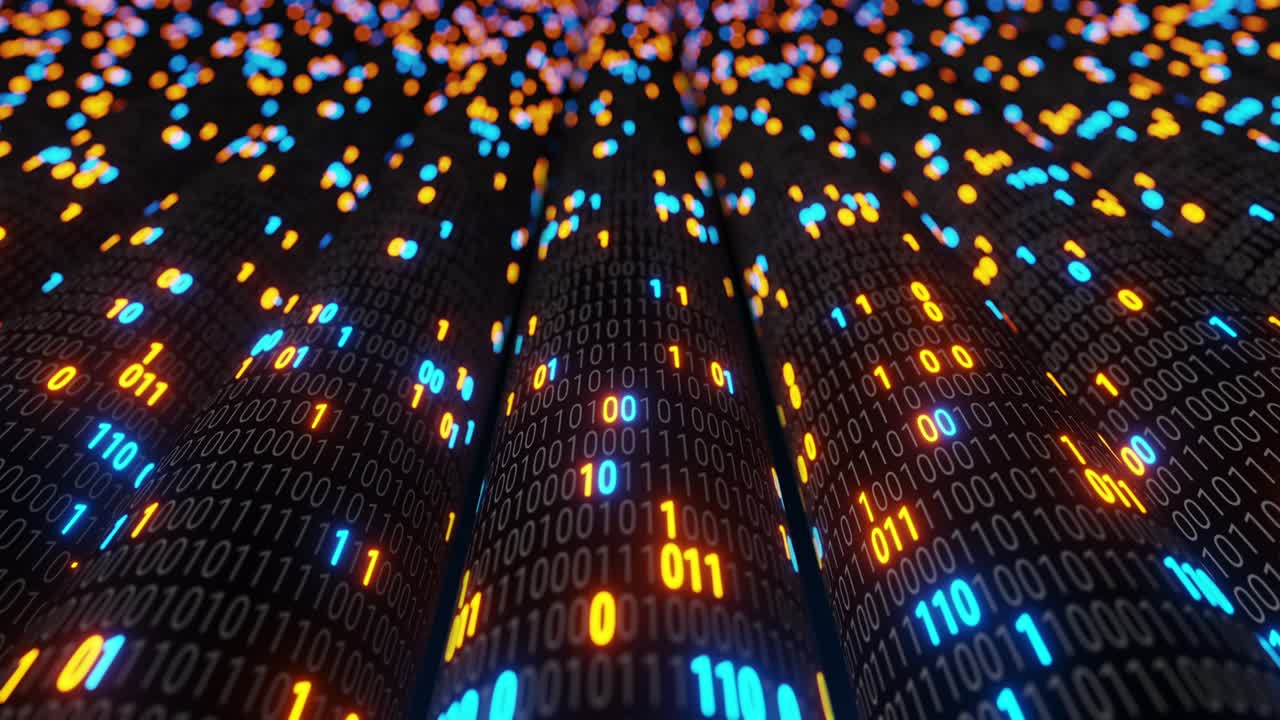 big data cloud computing internet de las cosas iot ai tecnología de red. bucle sin fisuras 4k vj fondo.