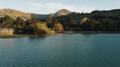 drone shot of waves and hills