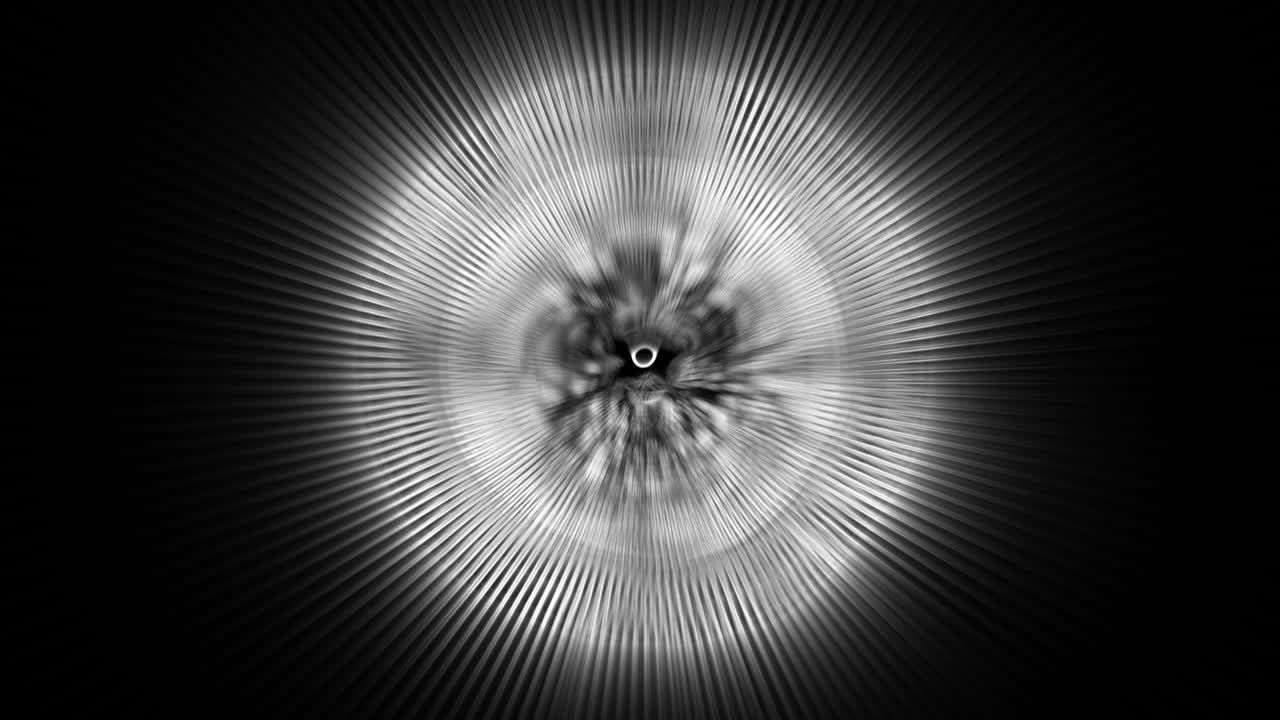 patrón circular abstracto en blanco y negro