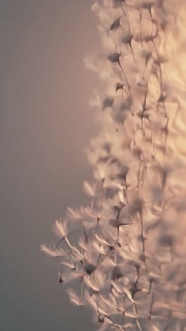 close-up of dandelion seeds or fluffy plant material
