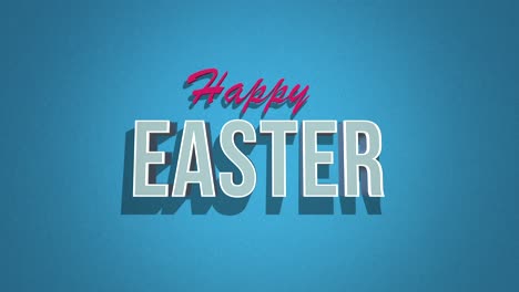 Retro-Happy-Easter-text-on-blue-vintage-texture-in-80s-style