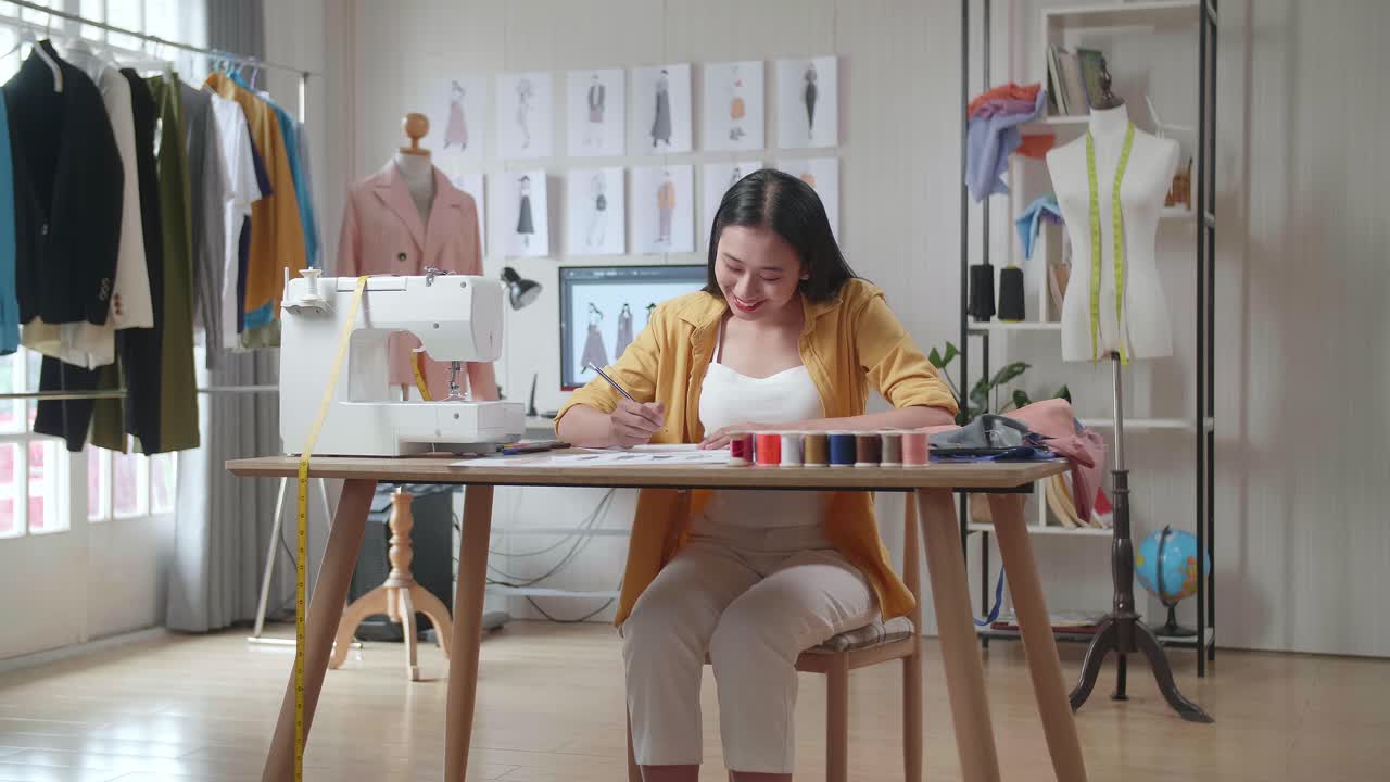 diseñador de moda en el trabajo