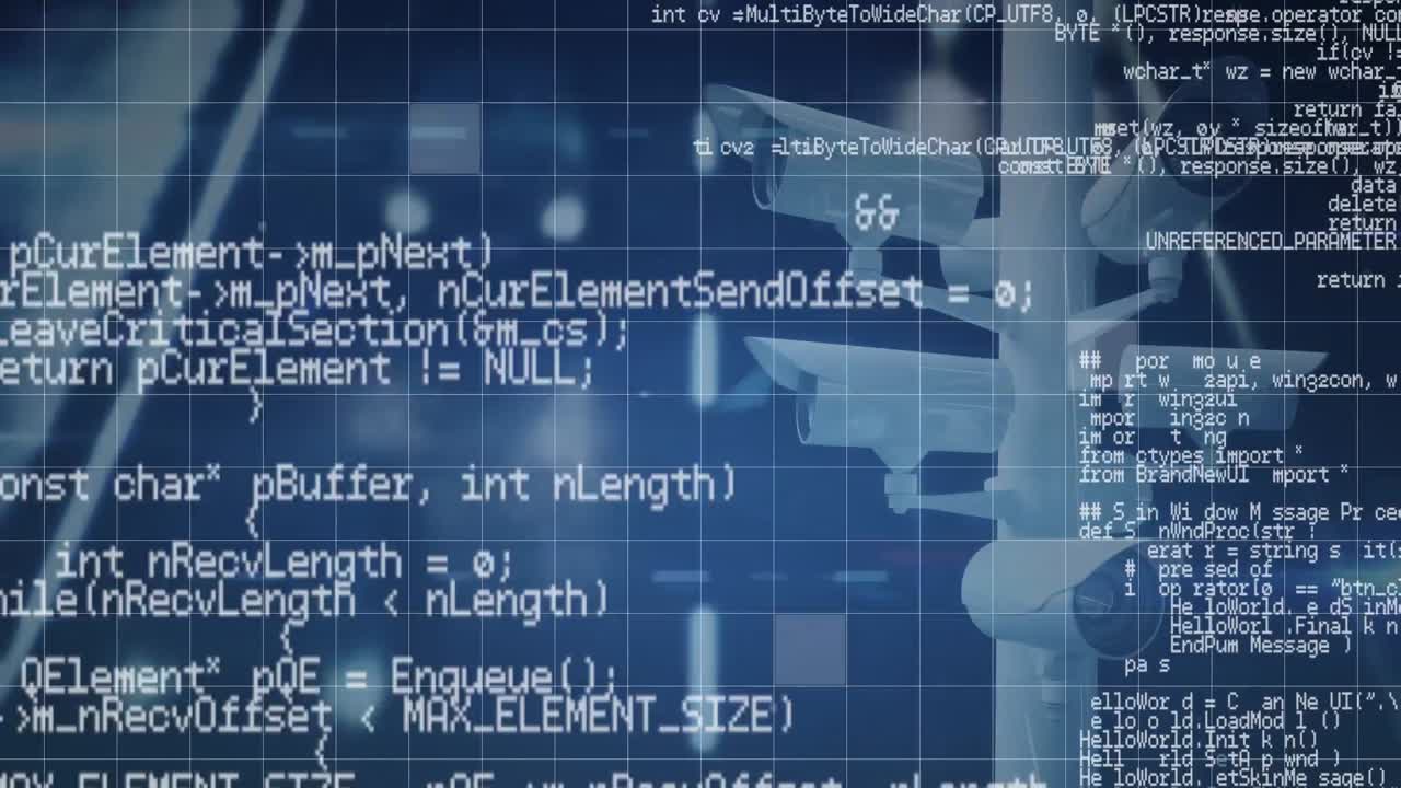 Animation of cctv cameras and data processing over grid