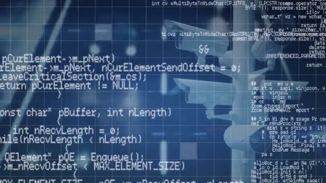 Animation-Von-CCTV-Kameras-Und-Datenverarbeitung-über-Gitter