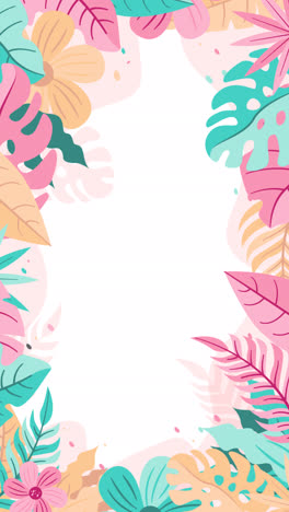 colorful tropical floral background