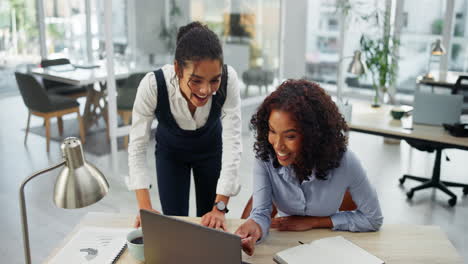 two businesswomen working together in an office