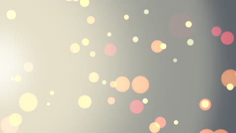 animation fly abstract gold bokeh and particles on shiny background