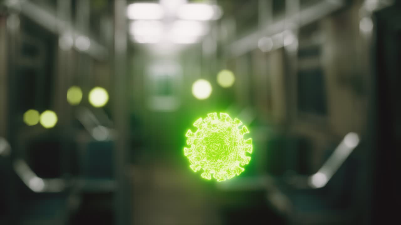 epidemia de coronavirus covid-19 en el vagón del metro